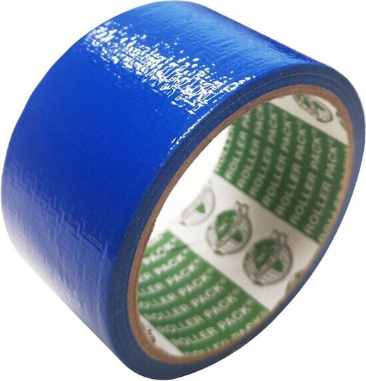 Roller Pack Αυτοκόλλητη Υφασμάτινη Ταινία Μπλε 10mx48mm