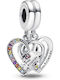 Pandora Charm Сърце с Зиркон