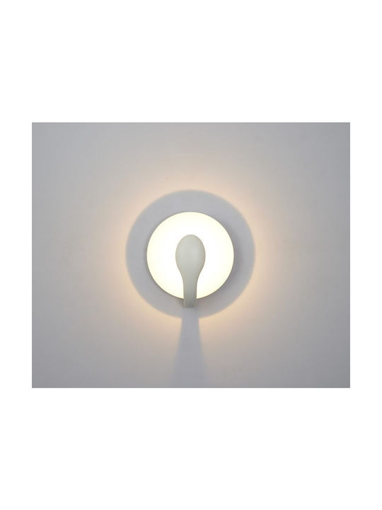Luma Modern Lamp Wall with Integrated LED and Warm White Light 18x18cm