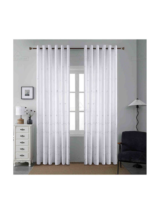 My Home Luxury Curtain Blackout with Grommet White 270x270cm