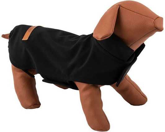 Woofmoda Кучешки палта Водоустойчиво Черен с дължина на гръбчето 50 см.