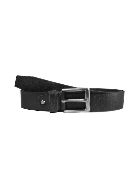 Leonardo Verrelli Men's Leather Belt Black