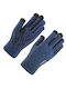 Blau Wolle Handschuhe Berührung