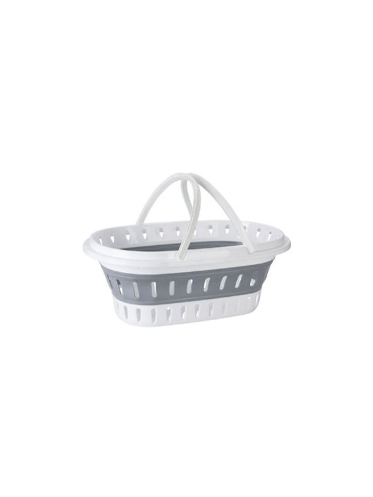 CMSpa Laundry Basket Plastic 60x40x27cm White