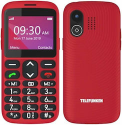 Telefunken S520 Single SIM Mobil cu Buton Mare (English Menu) Roșu