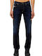 Men's Jeans Pants Elastic Blue