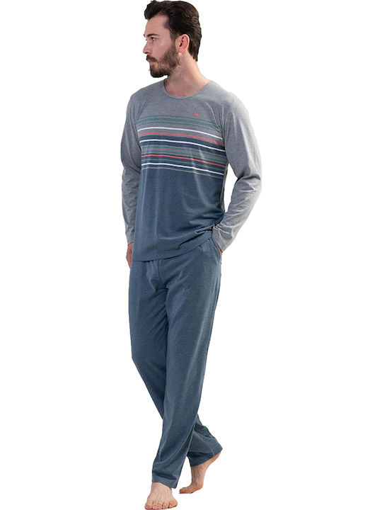 Vienetta Secret Men's Winter Pajamas Set Melange