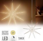 ECD Germany Crăciunesc Decorativ Agățat Stea cu lumină LED Metalic Aur 1buc