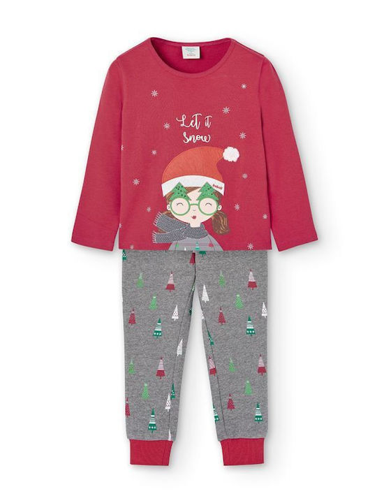 Boboli Kids Pajamas Winter Cotton Red