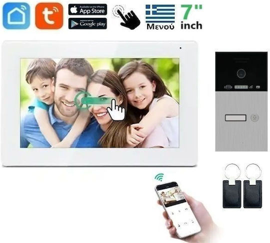 Joytimer Wireless Video Intercom Set Wi-Fi White