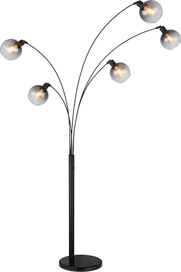 Globo Lighting Seymour Floor Lamp with Socket for Bulb E27 Black