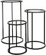 Atmosphera Plant Stand Metal Black 37cmx37cmcm.