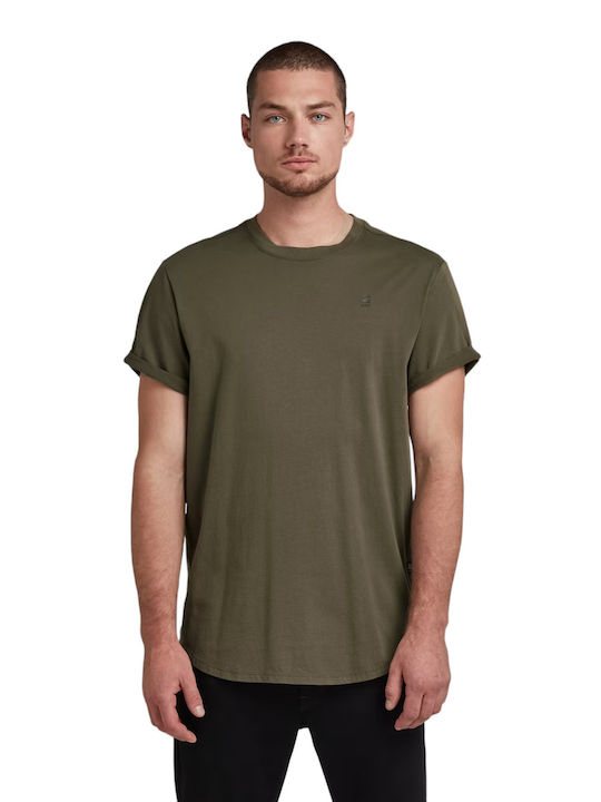 G-Star Raw Lash R T-shirt Bărbătesc cu Mânecă Scurtă Khaki