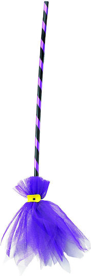 Carnival Broom Purple for Halloween 1pcs