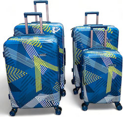Olia Home Travel Suitcases Blue with 4 Wheels Set 4pcs
