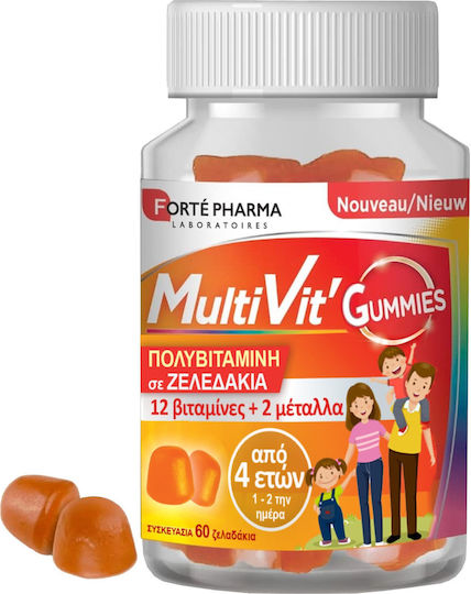 Forte Pharma MultiVit Gummies Multivitamin for Energy 60 x 1 gummies