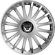 Versaco Car Hubcap Set Crystal with Dacia Emblem 15" 4pcs Silver