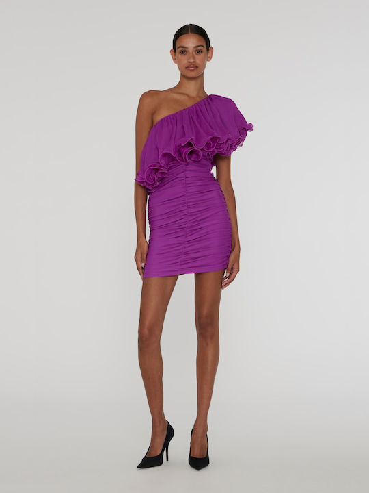 Rotate Mini Evening Dress Purple