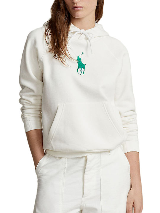 Ralph Lauren Big Pony Women's Hooded Fleece Sweatshirt Nevis