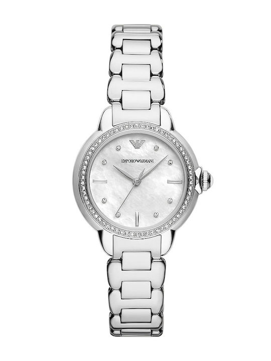 Emporio Armani Womens Watch 32mm Battery Silver Steel Bracelet