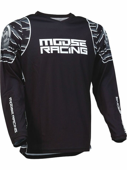 Moose Racing Pentru bărbați Tricou Motocross Mânecă lungă Negru Culoare