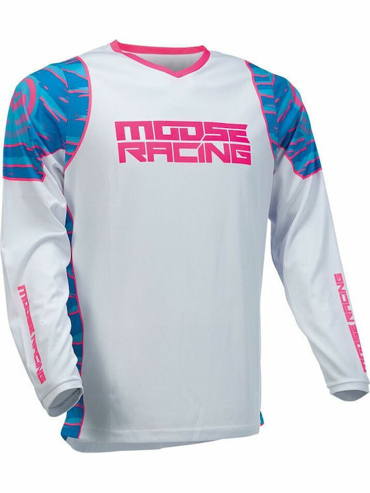 Moose Racing Männer Motocross-Shirt Weiß Farbe