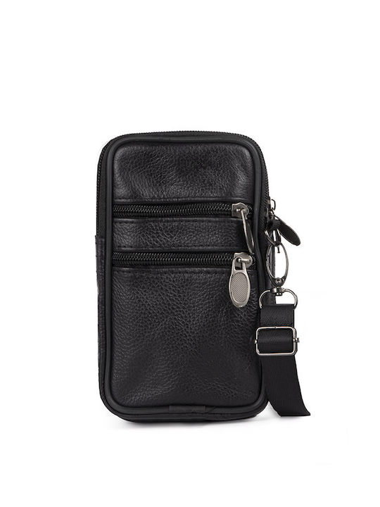 LKmoda Leather Men's Bag Shoulder / Crossbody Black