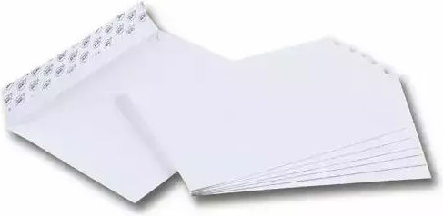 Exas Paper Umschlag Korrespondenz mit Aufkleber 1Stück 11.4x16.2cm in Weiß Farbe