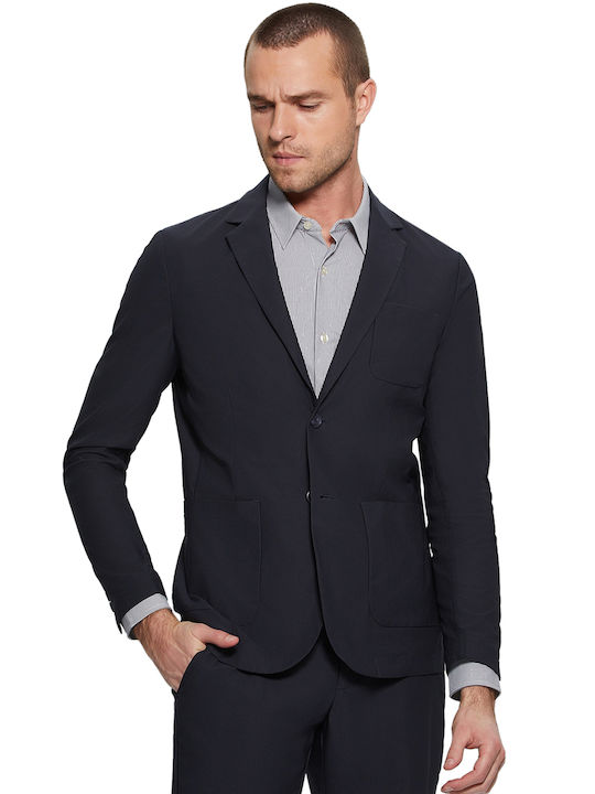 Guess Men's Suit Jacket Blue