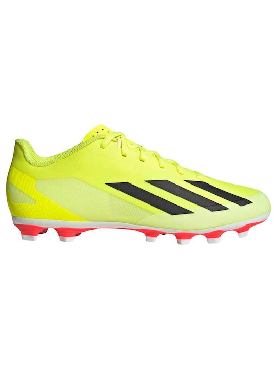Adidas X Crazyfast Club Low Football Shoes FxG with Cleats Yellow