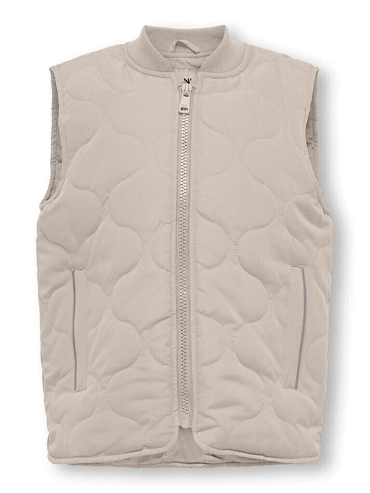Kids' Casual Jacket Sleeveless Beige