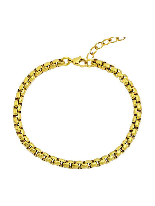Theodora's Jewellery Αλυσίδα Χειρός από Ατσάλι Επιχρυσωμένη Λεπτή Πάχους 3.5mm