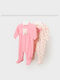 Mayoral 2 Baby Bodysuit Set Long-Sleeved Rose 2pcs