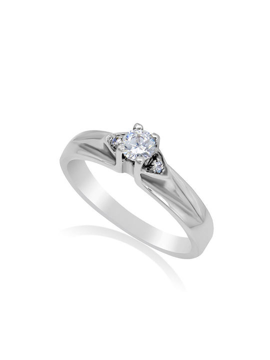 Single Stone from White Gold 14K