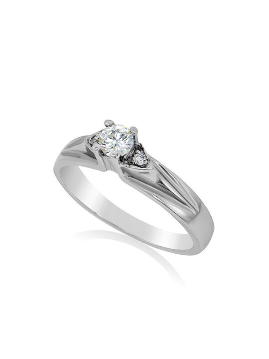 Single Stone from White Gold 14K