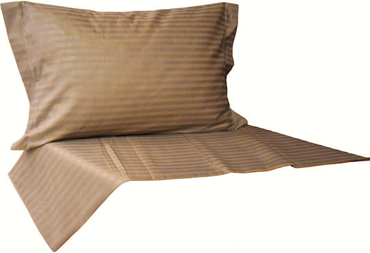 Decotelia Комплект Плик за Завивка Кинг Сайз с 2 Калъфки 220x240 Кафяв