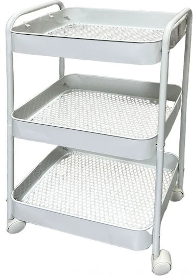 TnS Kitchen Rack Metallic 3 Tiers White 41x28x74cm