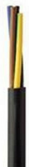 Καλώδιο Ρεύματος με Διατομή 7x1.5mm² σε Μαύρο Χρώμα 1m Εύκαμπτο