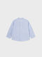 Mayoral Kids Linen Shirt Light Blue