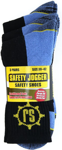 Safety Jogger Șosete de Vânătoare Bumbac în culoarea Negru