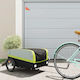 Vidaxl Bicycle Trailer Black Green 45 Kg Iron