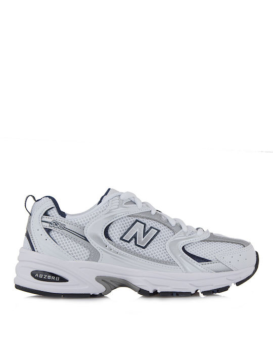 New Balance Sneakers White Silver Blue