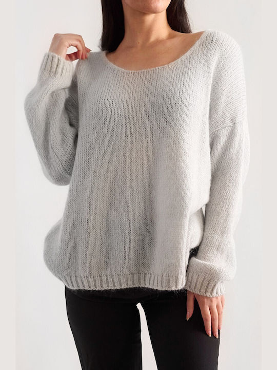 DOT Damen Langarm Pullover grey