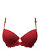 Promise Spitzen Unterwäsche-Set für Damen BH mit Schlupf Rot