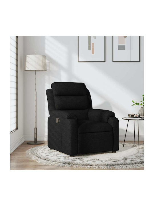 Relaxsessel mit Fußhocker Black 75x92.5x100cm