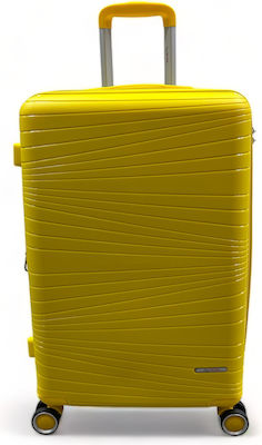 Olia Home Großer Koffer Yellow mit 4 Räder Höhe 75cm
