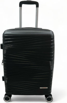 Olia Home Large Travel Suitcase Black with 4 Wheels Height 85cm.