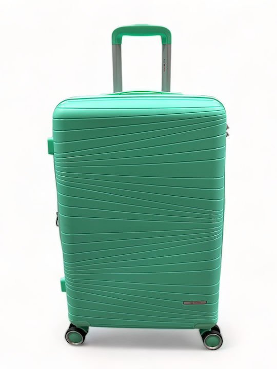 Olia Home Large Hard Green Suitcase With 4 Whee...