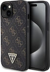 Guess 4g Triangle Back Cover Synthetic Black (iPhone 15)