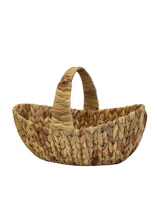 Υδρουάκινθος Decorative Basket Wicker with Handles 35x20x12cm Plastona